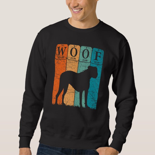 Boxer Dog Periodic Table Elements Dog Lover Woof P Sweatshirt (Front)