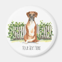 Boxer Dog Personalized Magnet