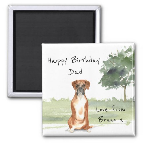 Boxer Dog Personalized Magnet