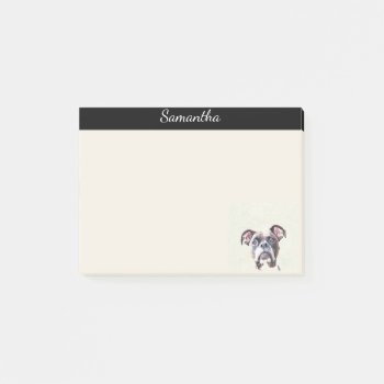 Boxer Dog Personalized Post It Notes by ritmoboxer at Zazzle