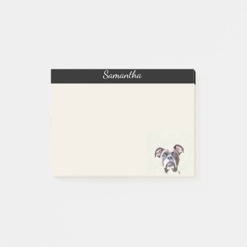 Boxer dog personalized post it notes