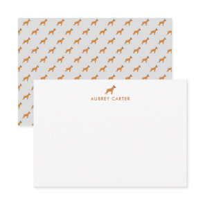 Boxer Dog Personalized Thank You Note Card