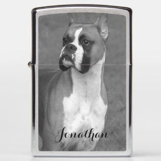 Boxer dog personalized zippo lighter