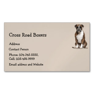 Boxer Dog Pet Animal   Business Card Magnet