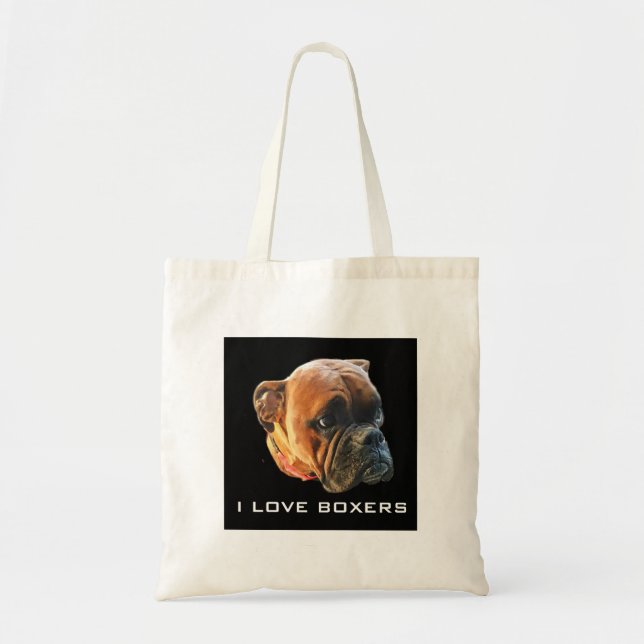 Boxer Dog Pet Custom Photo Tote Bag (Front)