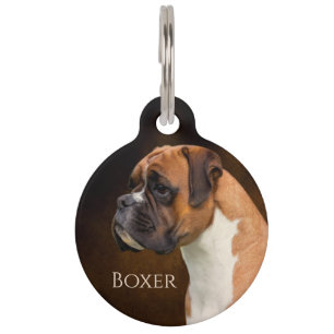 Boxer Dog Pet ID Tag