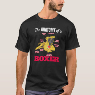 Boxer Dog Pet Paw Animal Anatomy of a Boxer T-Shirt