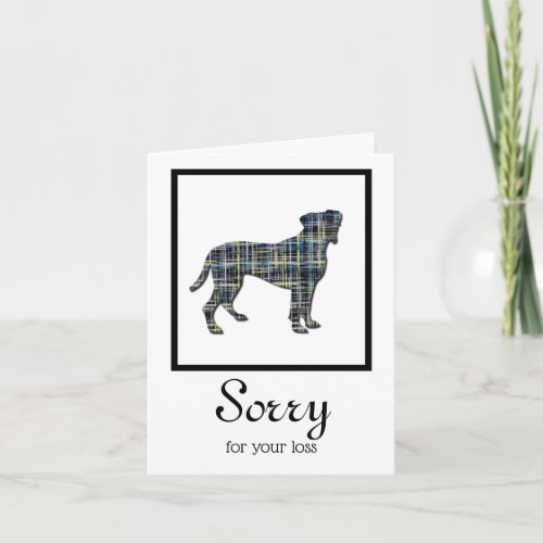 Boxer Dog Pet Sympathy Card