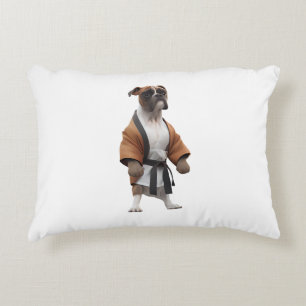 Boxer Dog Play Karate, Karate Champion Boxer Dog Accent Pillow