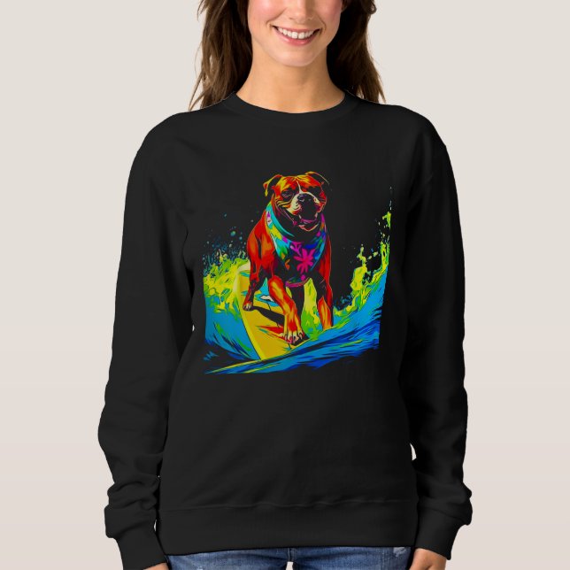 Boxer Dog Pop Surf Sweatshirt (Front)
