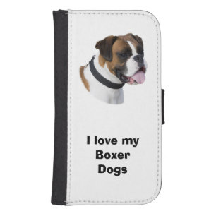 Boxer dog portrait photo wallet phone case for samsung galaxy s4
