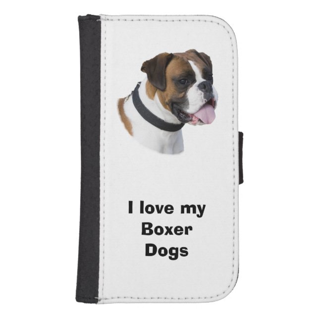 Boxer dog portrait photo samsung galaxy wallet case (Front)