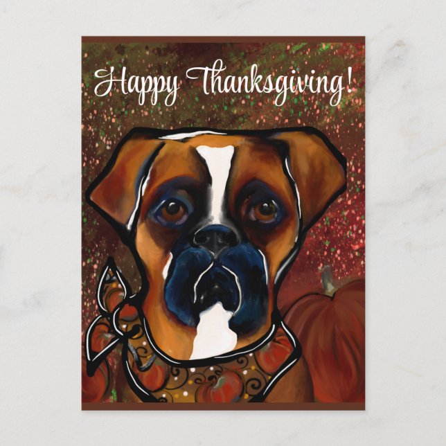 Boxer Dog Postcard (Front)