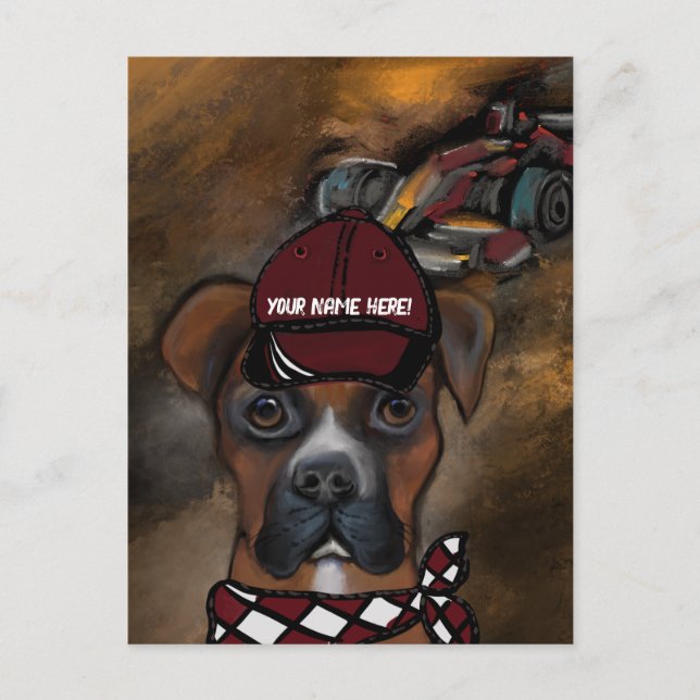 Boxer Dog Postcard (Front)