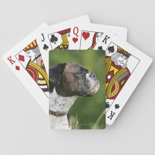 Boxer Dog Profile Poker Cards