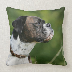 Boxer Dog Profile Throw Pillow