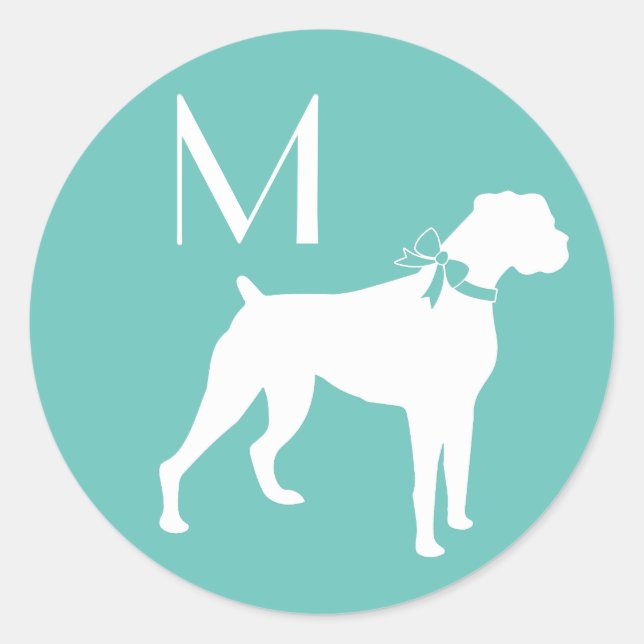 Boxer Dog Puppy Classic Round Sticker (Front)