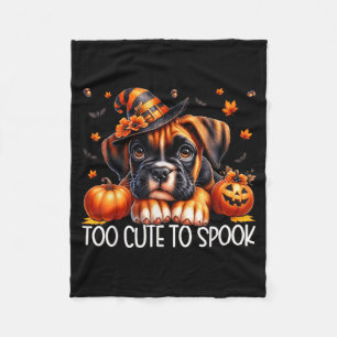 Boxer Dog Puppy Is Too Cute To Spook For Dog Mom Fleece Blanket