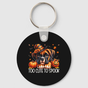 Boxer Dog Puppy Is Too Cute To Spook For Dog Mom Keychain