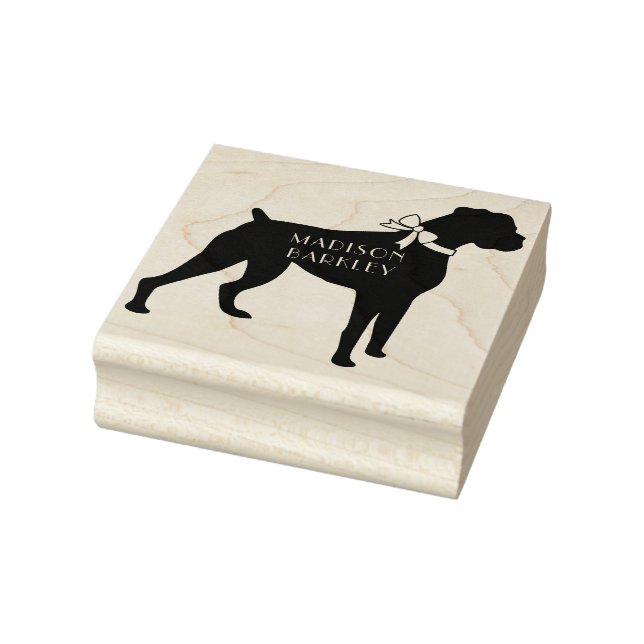 Boxer Dog Puppy Rubber Stamp (Stamp)