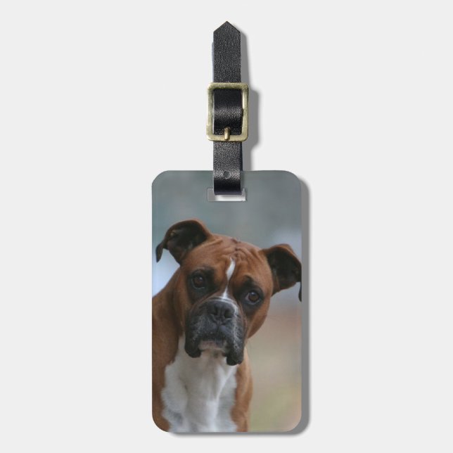 Boxer dog Purse/Luggage Tag (Front Vertical)
