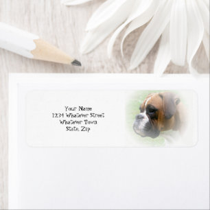 Boxer Dog Return Address Label