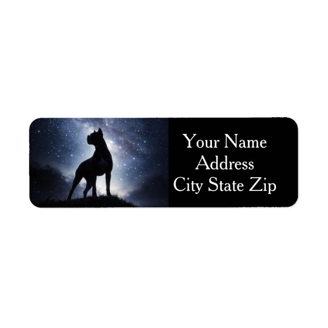Boxer Dog Return Address Label (Front)