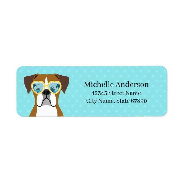 Boxer Dog Return Address Labels Zazzle