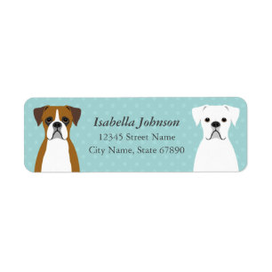 Boxer Dog Return Address Labels