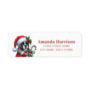 Boxer Dog Return Address Labels