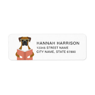Boxer Dog Return Address Labels