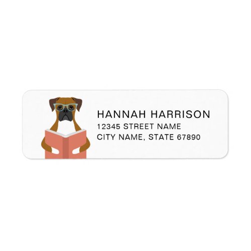Boxer Dog Return Address Labels
