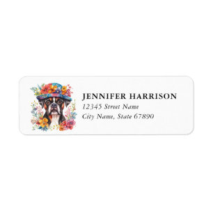 Boxer Dog Return Address Labels
