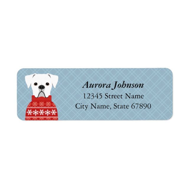 Boxer Dog Return Address Labels (Front)