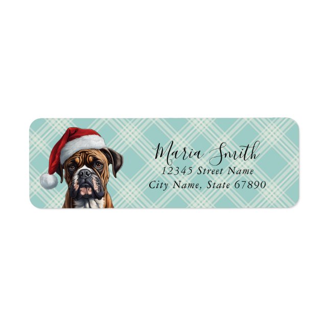 Boxer Dog Return Address Labels (Front)