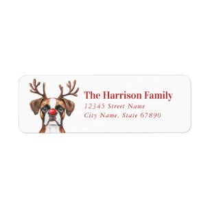 Boxer Dog Return Address Labels