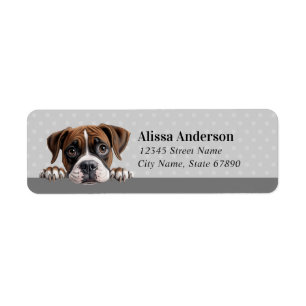 Boxer Dog Return Address Labels