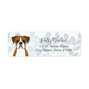 Boxer Dog Return Address Labels