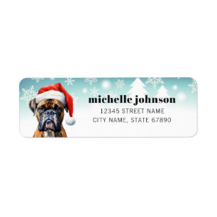 Boxer Dog Return Address Labels