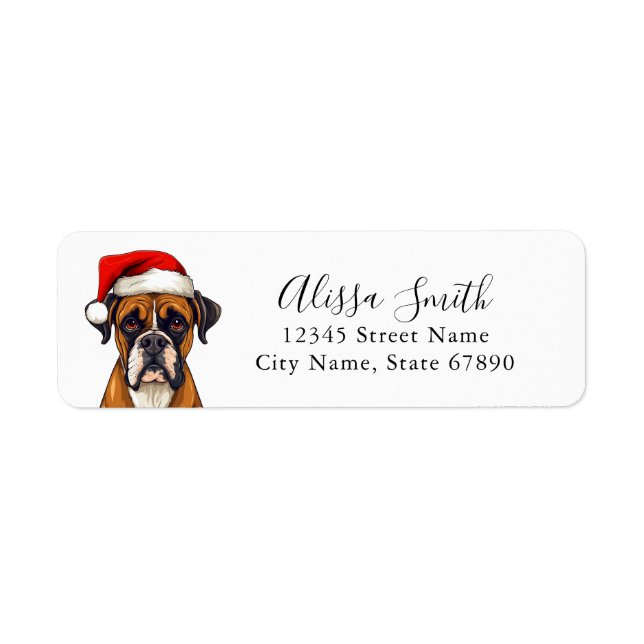 Boxer Dog Return Address Labels (Front)