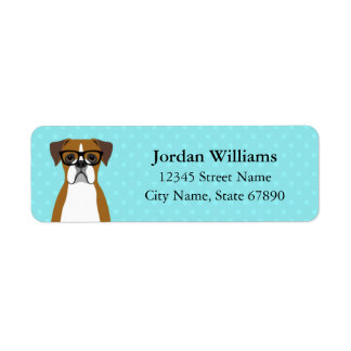 Boxer Dog Return Address Labels