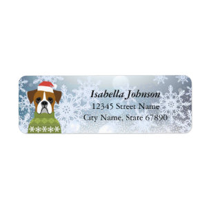 Boxer Dog Return Address Labels