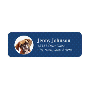 Boxer Dog Return Address Labels