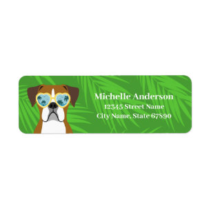 Boxer Dog Return Address Labels