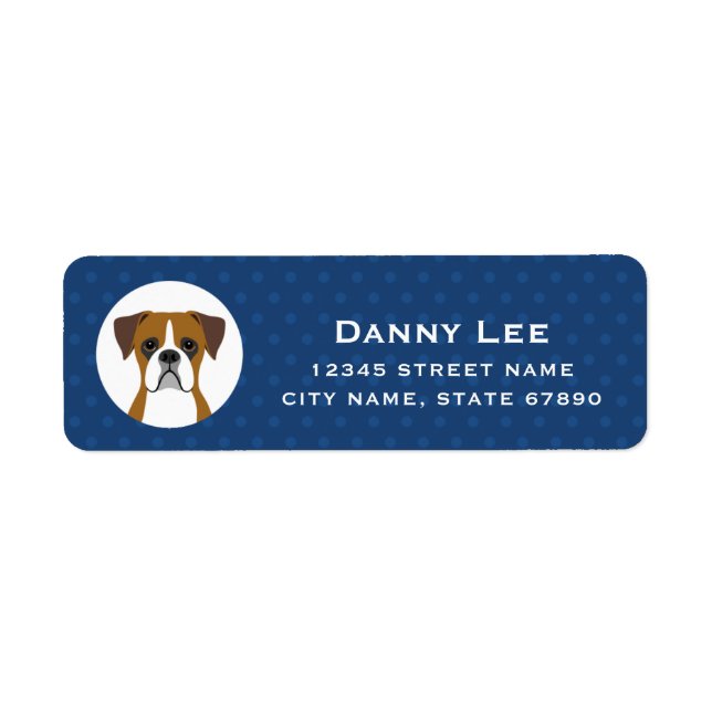 Boxer Dog Return Address Labels (Front)