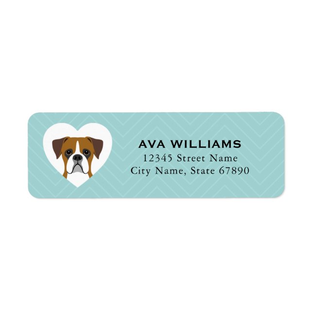 Boxer Dog Return Address Labels (Front)