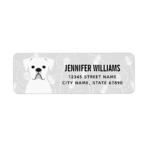 Boxer Dog Return Address Labels