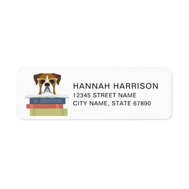 Boxer Dog Return Address Labels (Front)