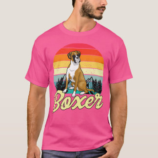 Boxer Dog Shirt Retro Vintage 70S Silhouette