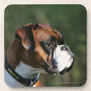Boxer Dog Side Profile Beverage Coaster